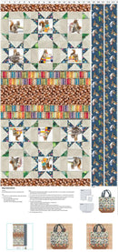 The Secret Life of Squirrels IV - PANEL - Clothworks - Canvas Tote Y4903-55
