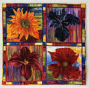 Thread Painted Flowers SAMPLE - FINISHED 47" x 47"