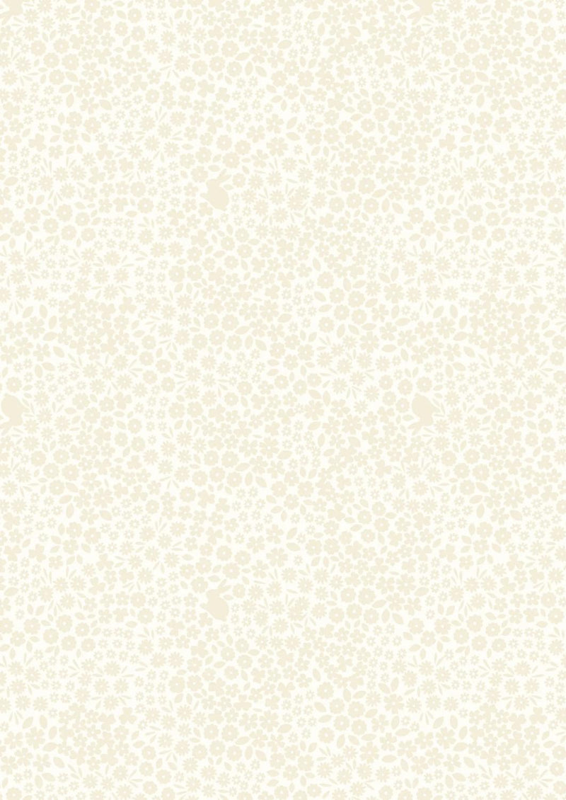 Tiny Tonals by Lewis & Irene - Bunny Meadow - Cream on Cream 6005-2