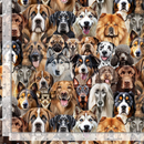 Top Dogs - Timeless Treasures - Packed Realistic Dogs CD4468 Natural