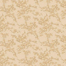 Tranquil Flannel WIDEBACK 108" by E-Studio - Leaves and Vines Beige - F7081-44