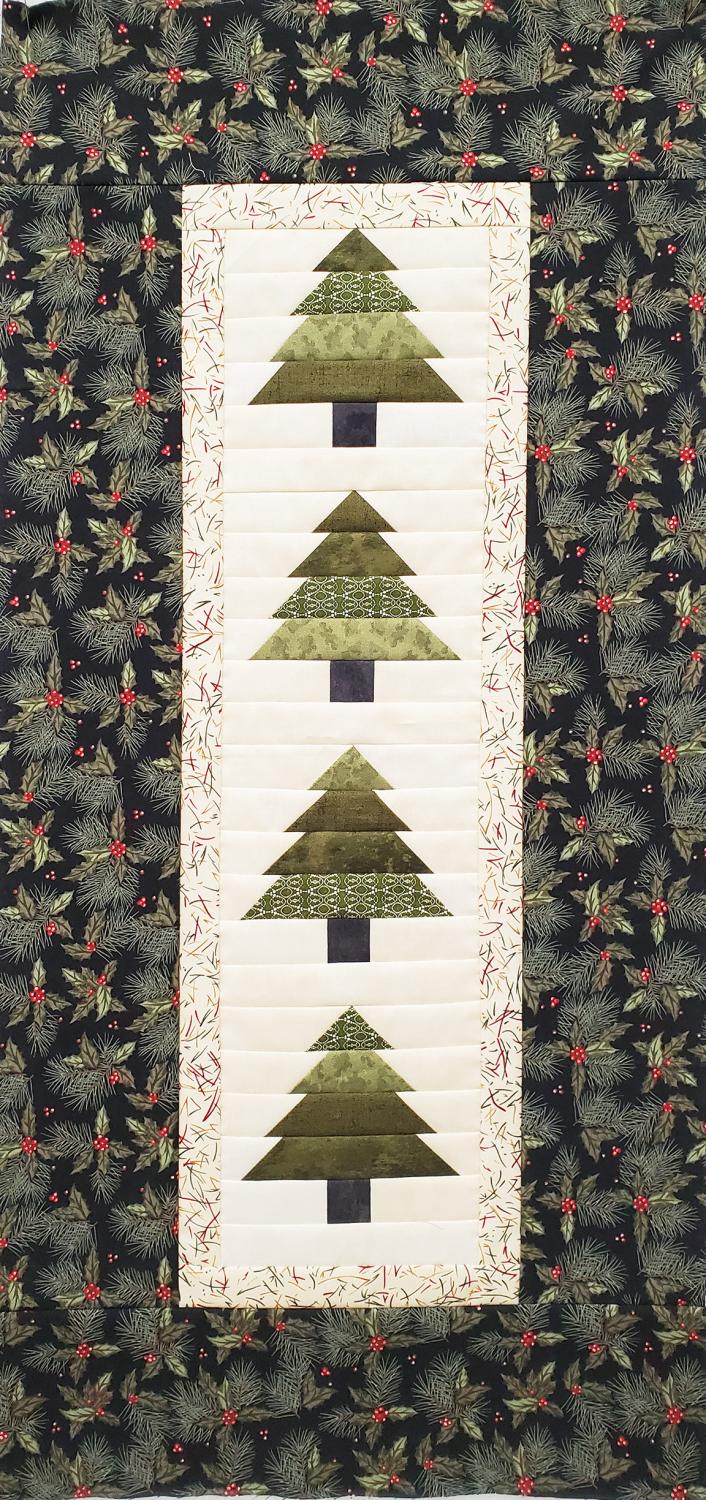 Tree Lot Tablerunner FINISHED TOP - 16" x 34" (Binding Included)