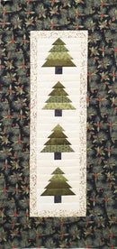 Tree Lot Tablerunner PIECED TOP - 16" x 34" (Binding Included)
