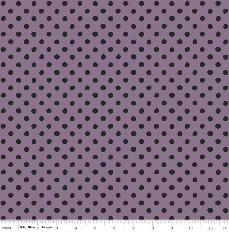 Trick Or Treat - Riley Blake - Dots C15966-PLUM