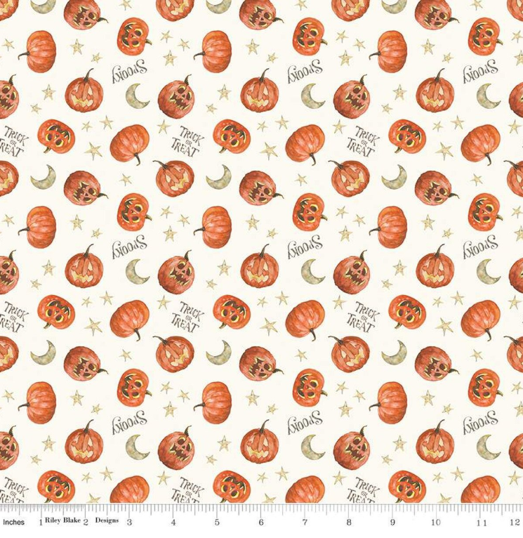 Trick Or Treat - Riley Blake - Pumpkin C15964-CREAM