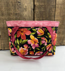 Tropical Floral Tote - SAMPLE - FINISHED - 12.5" x 4" x 9"
