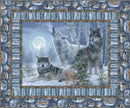 Under The Moonlight Wolves - SAMPLE - Pieced Top - 49" x 59" includes binding