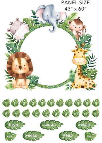 Wee Safari Baby Panel by Northcott (43" x 60") - 25649-10