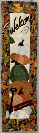 Welcome Wagon - SAMPLE - FINISHED - Quilted & Bound - 6" x 22"