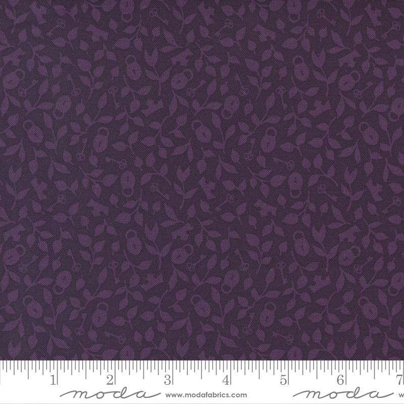 Wild Meadow by Sweetfire Road for Moda - Leaves on Prune 43135-17