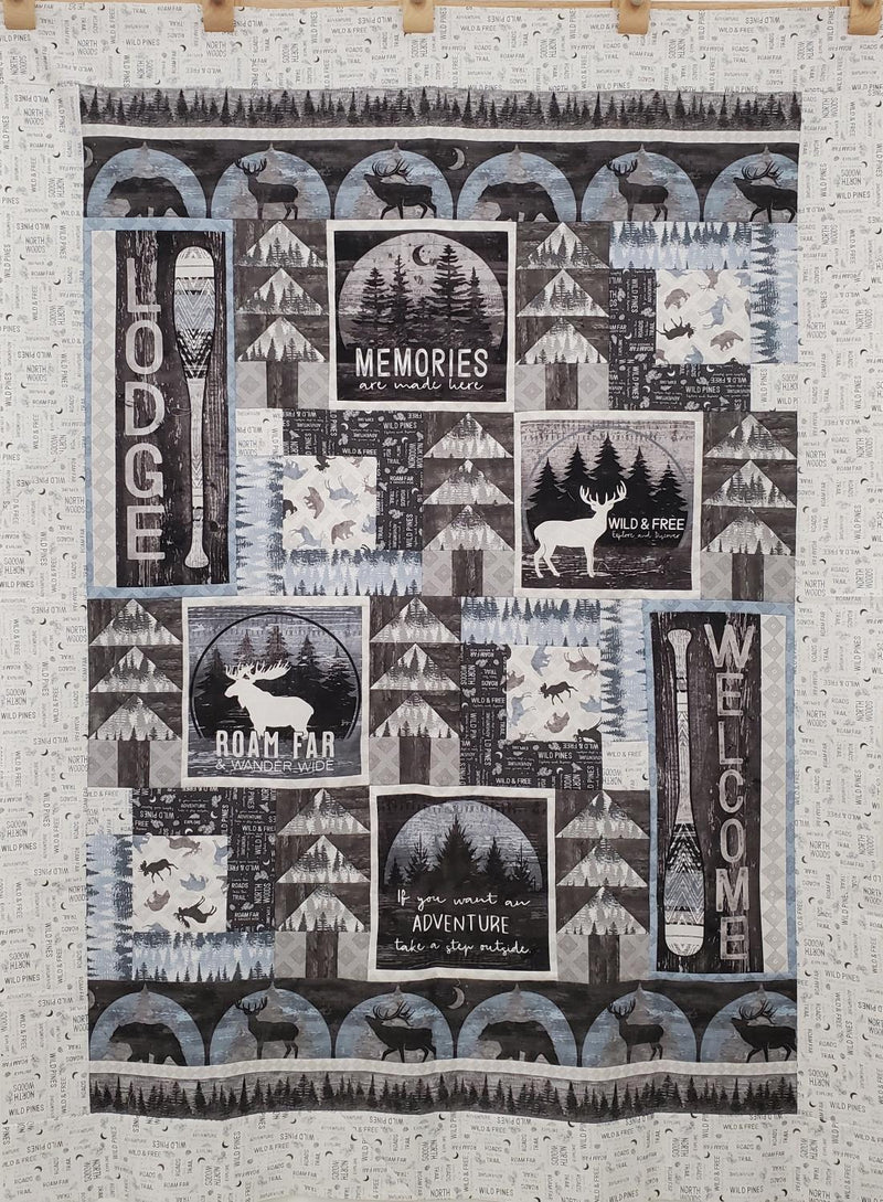 Wild Woods Lodge SAMPLE - Pieced Top 55.5" x 74.5" (includes binding)