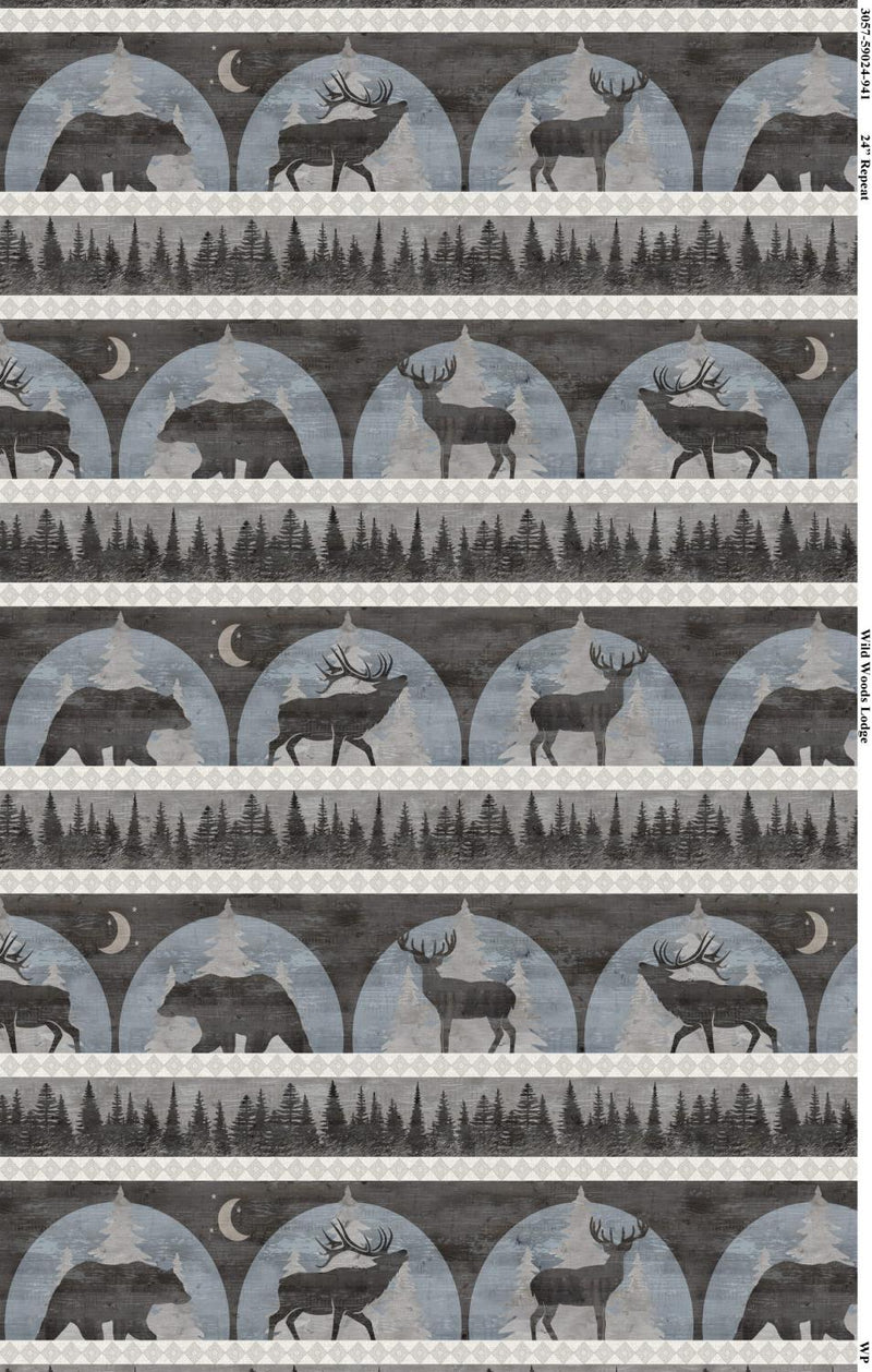 Wild Woods Lodge by Wilmington Prints - Border Print 3057-59024-941