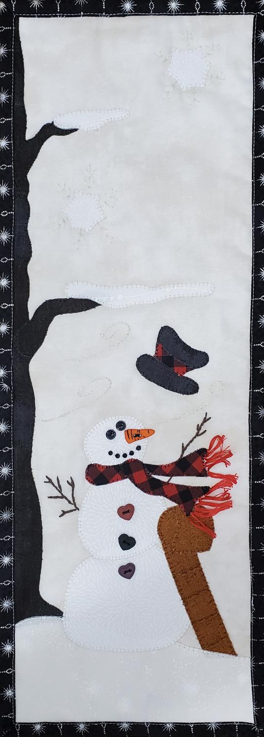 Windy Winter FINISHED WALL HANGING (6.5" x 18")