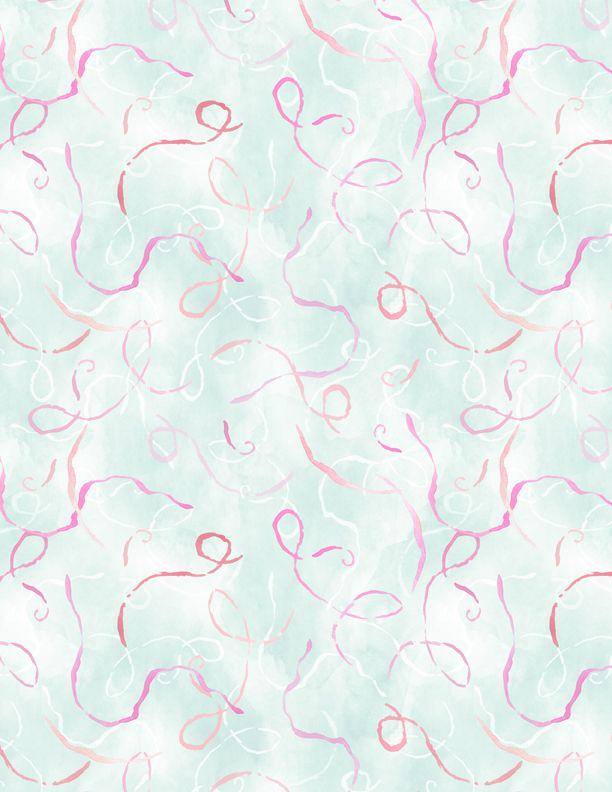 Winged Whisper by Wilmington - Swirling Confetti Teal 3049-15723-731