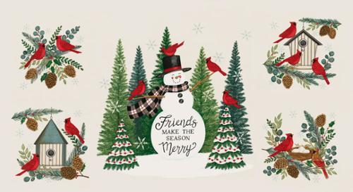 Winter Friends - Moda - PANEL - Snowy White 24" x 45" 56139-11