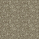 Winter in Bluebell Wood FLANNEL by Lewis &  Irene - Mistletoe Dk Taupe F43-2