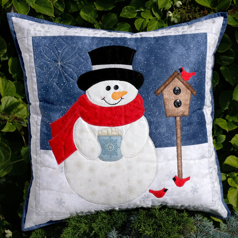 Winterfest & Friends Pillow - PATTERN 18" X 18"  by Quilter's Bouquet