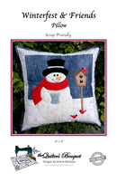 Winterfest & Friends Pillow - PATTERN 18" X 18"  by Quilter's Bouquet