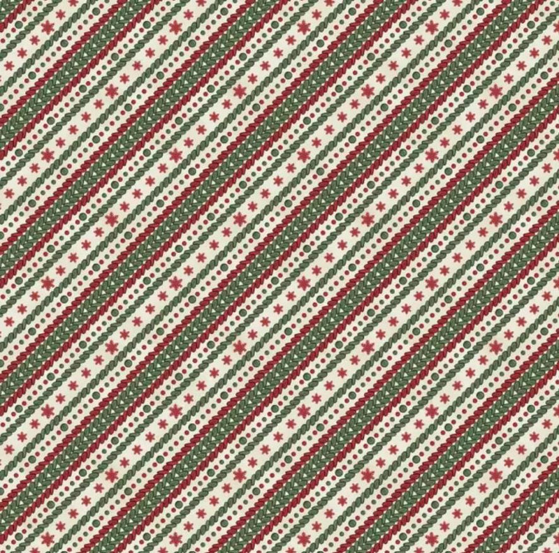 Woodland Snowmen - Wilmington - Cream Stripe 3017-27741-237