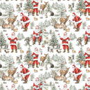Woodland Whispers - P&B Textiles - Santa's Woodland Allover - WWHI6202-W