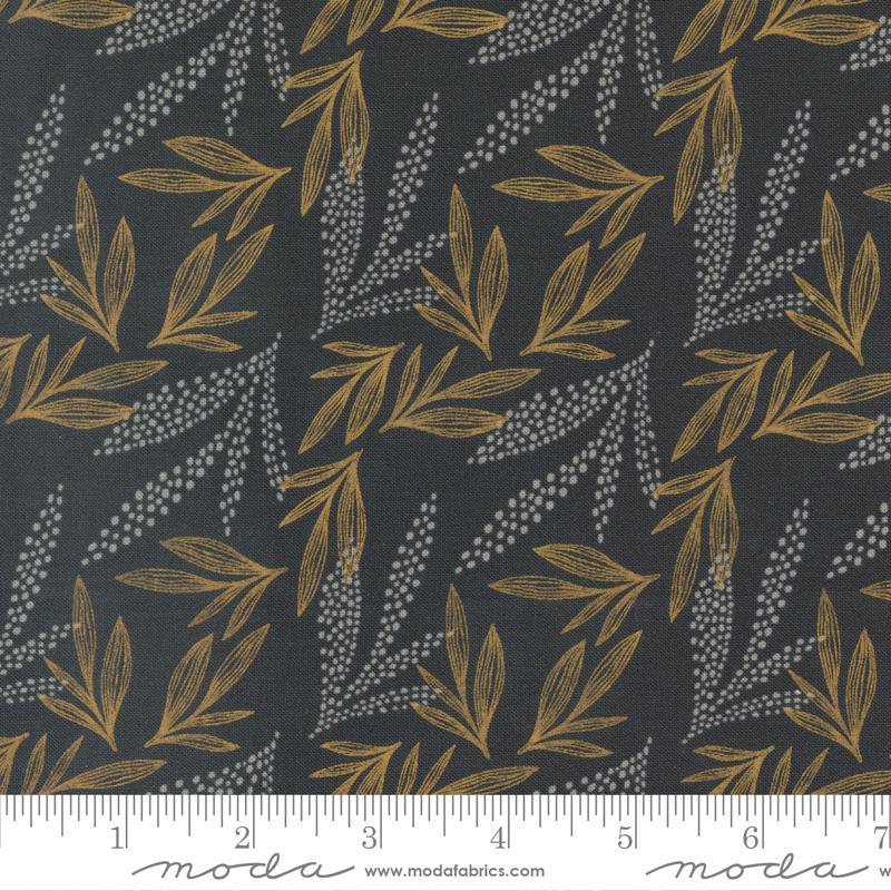 Woodland & Wildflowers by Moda - Charcoal Leaves 545584-19