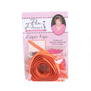 Zipper Tape by Pam Damour - 3 yds with 8 sliders - ORANGE