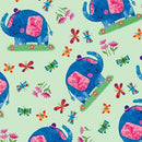 Zoo Crew - Blank Quilting - Elephants Sage 3862-66