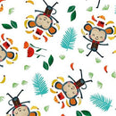 Zoo Crew - Blank Quilting - Monkeys White 3863-01
