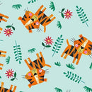 Zoo Crew - Blank Quilting - Tigers Soft Blue 3864-11