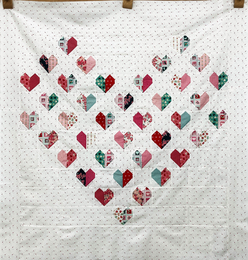Heart of Hearts Quilt TOP - 53" x 53" (includes binding)
