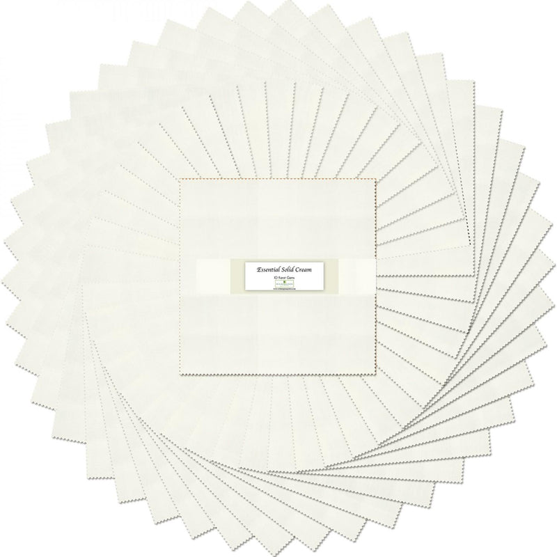 10 Karat Gems by Wilmington - Essentials Solid Cream 10" Squares x 42 pc