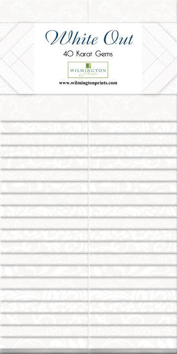 5 Karat Gems by Wilmington - White Out 2.5" Strips x 40pc