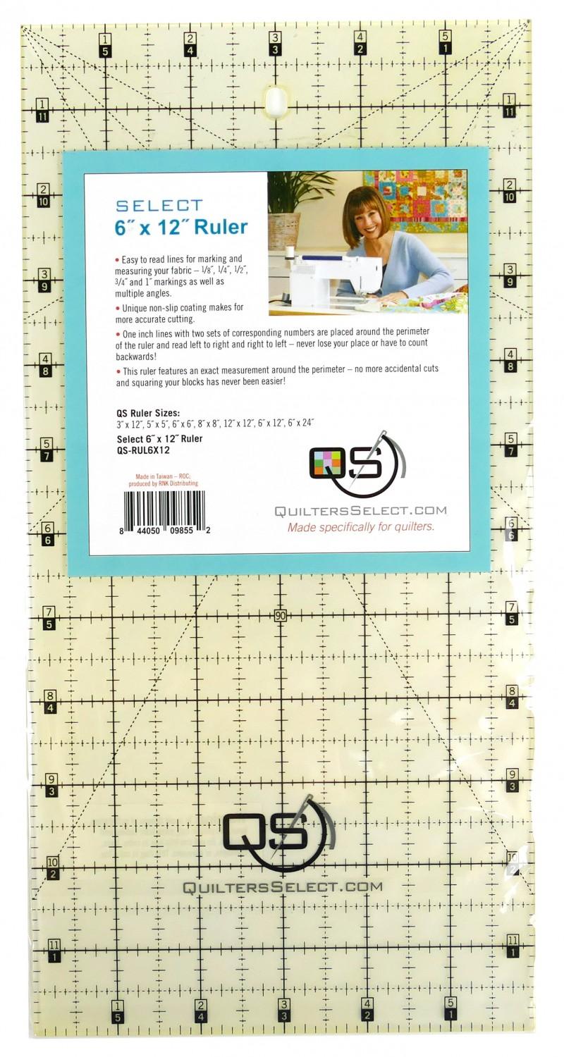 6 X 12" Ruler by Quilters Select - QS-RUL6X12
