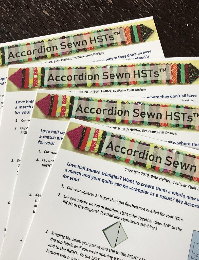 Accordion Sewn HSTs by Eva Paige Quilt Designs