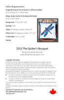 Akitu Dragonfly Pillow PATTERN - 22 X 22 - by Quilter's Bouquet