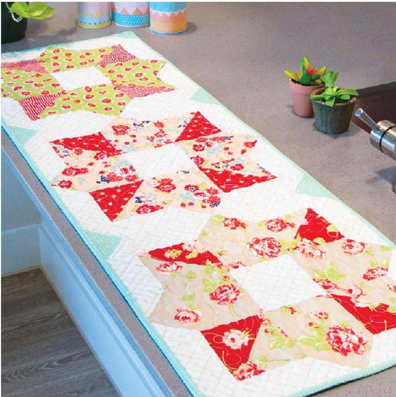 Begonia Table Runner Pattern - by Cut Loose 16.5" x 48.5" CLPISE015