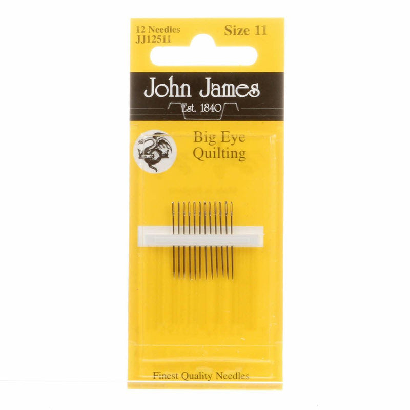 Big Eye Quilting Needles by John James Size 11 - JJ12511 - 12pc