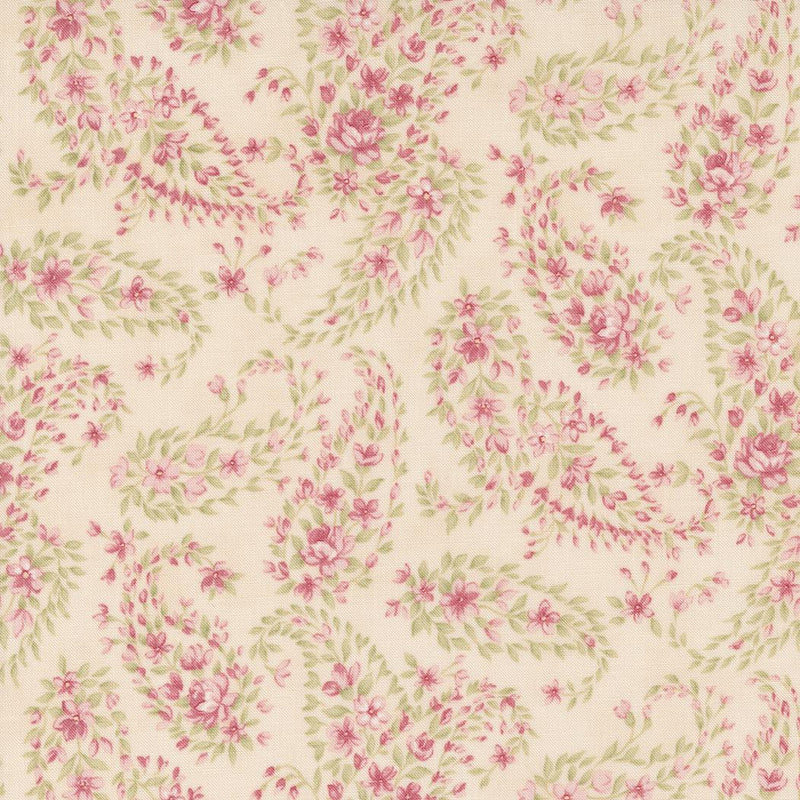 Bliss by 3 Sisters for Moda - Paisley Cascade Blush 44313-13