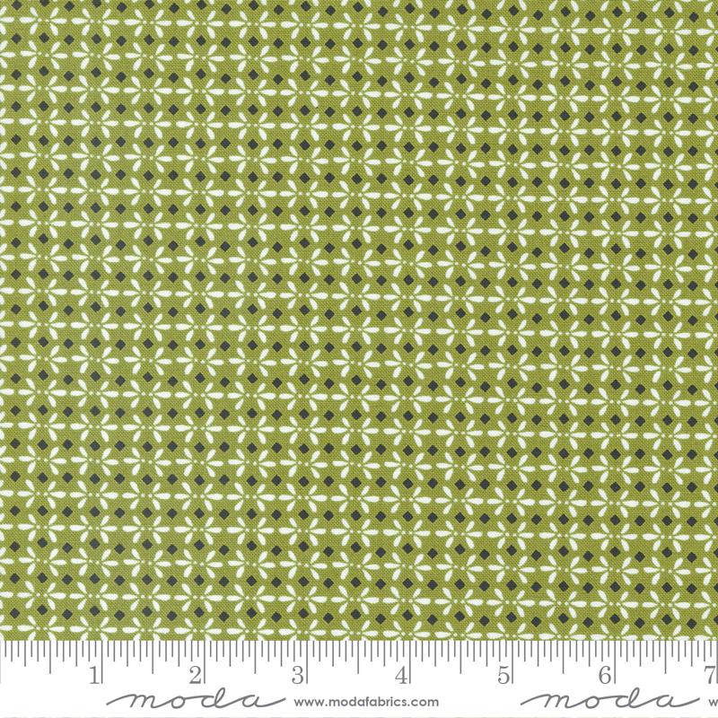 Blizzard by Sweetwater for Moda - Sm Print on Green 55624-23