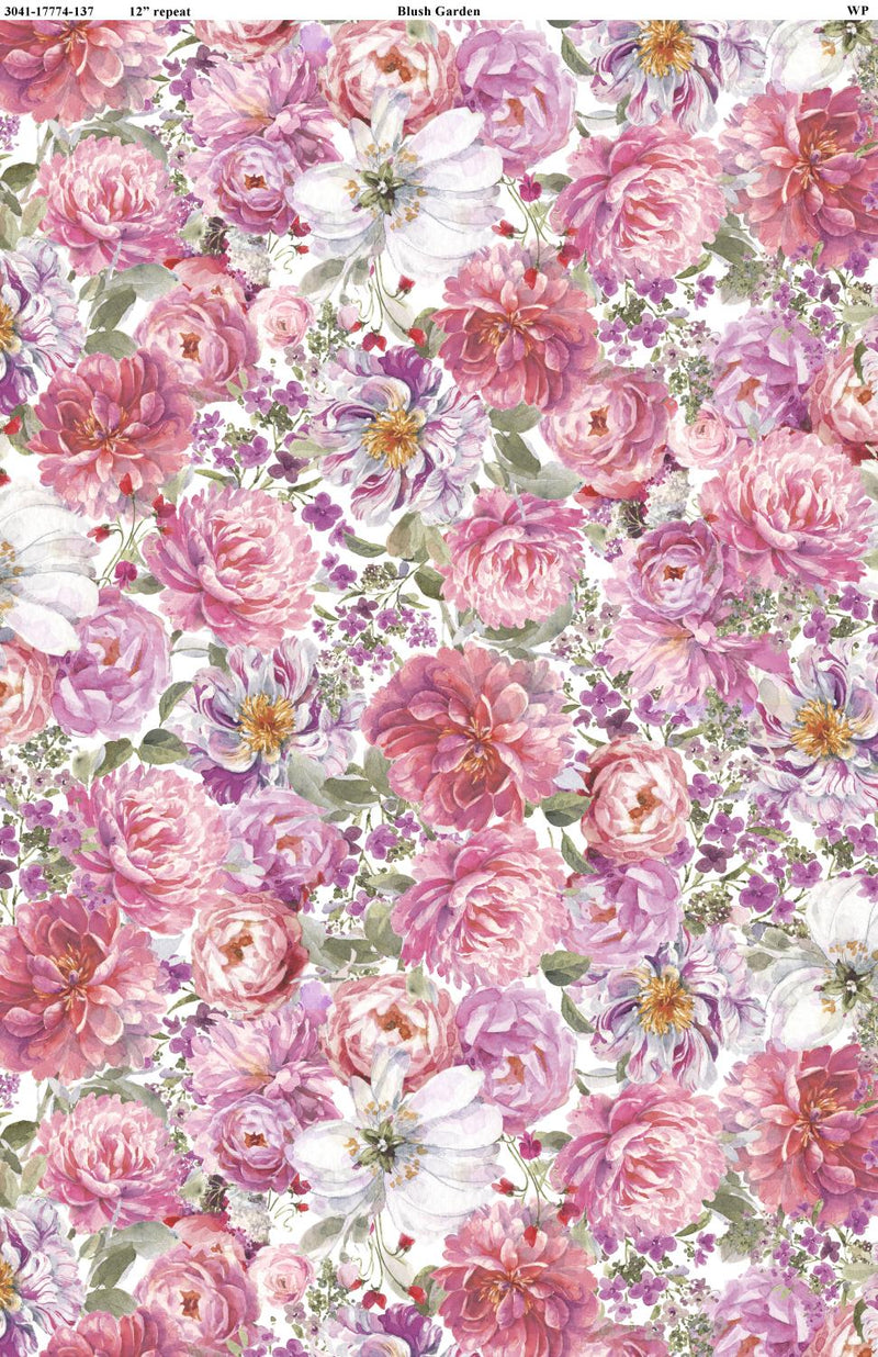 Blush Garden by Wilmington - Floral Pink 3041-17774-137