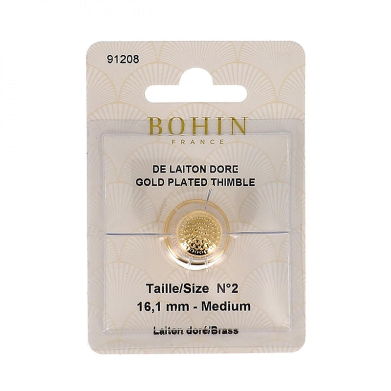 Bohin Gold Plated Thimble - Medium - 91208