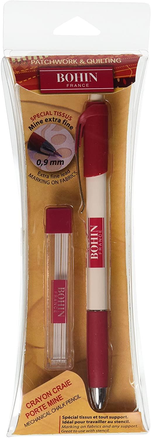 Bohin Mech Pencil Extra Fine Chalk  .9MM - WHT 91473