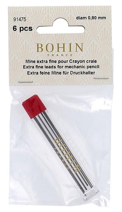 Bohin Mechanical Pencil Refill 6-Pack .09mm Grey - 91475