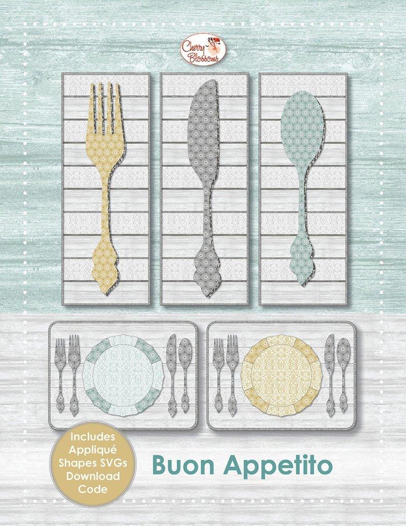 Buon Appetito Pattern by Cherry Blossoms - includes shapes download