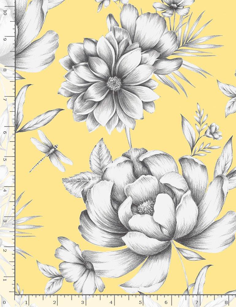 Buttercup by Timeless Treasures - Lg Buttercup Florals - Yellow C1131-YEL