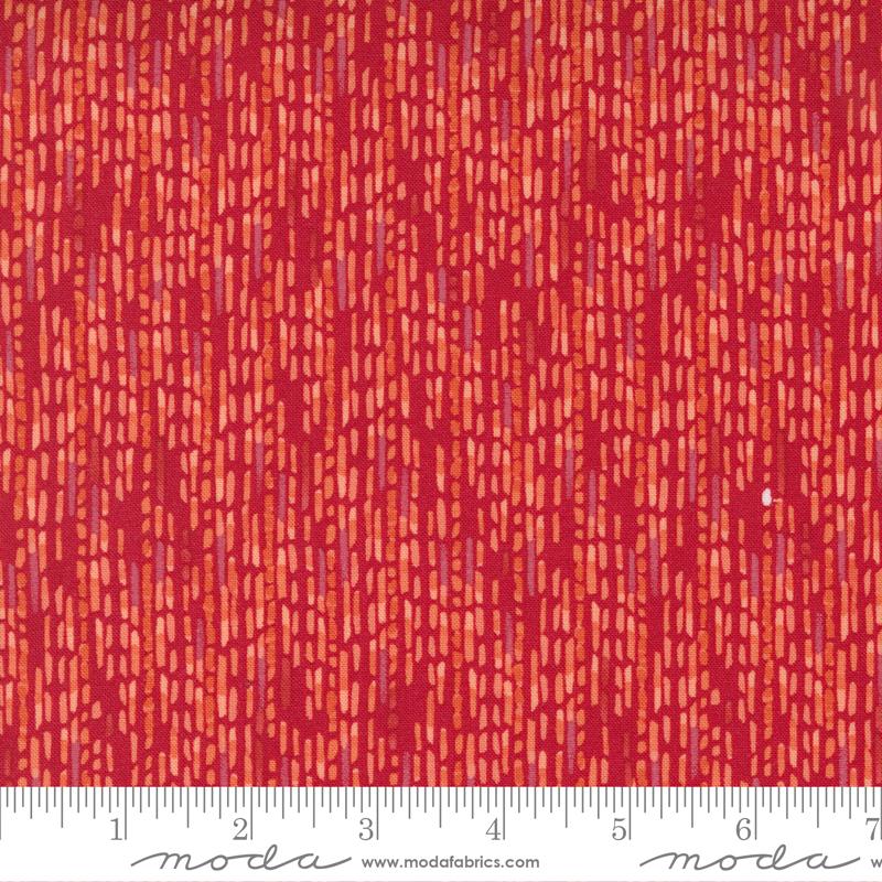 Carolina Lilies by Moda - Dashed Stripe Lines Red 48705-12