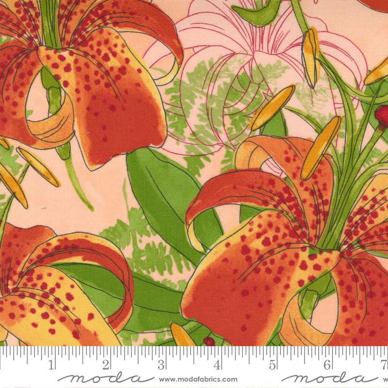 Carolina Lilies by Moda - Lily Flower Peach 48700-14