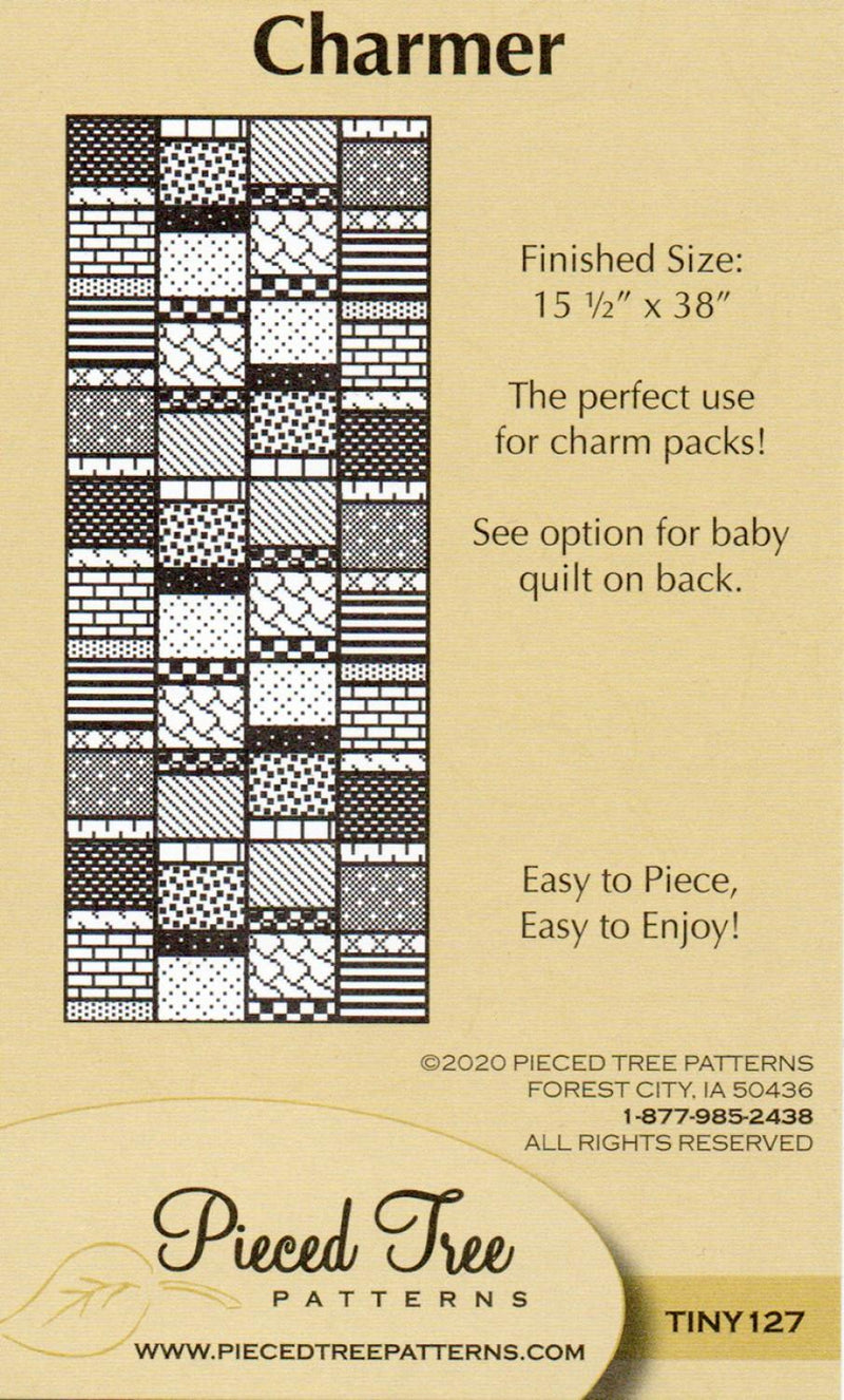 Charmer Quilt Pattern by Pieced Tree (15.5" x 38") Tiny137