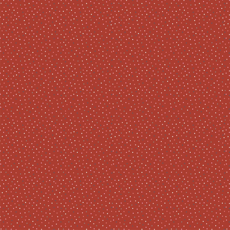 Country Confetti by Poppy Cotton - Speckled Hen Red CC20182