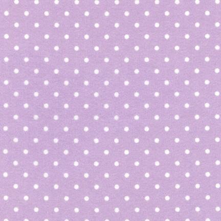 Cozy Cotton Flannel by Robert Kaufman - Polkadots Lavender 9255-23
